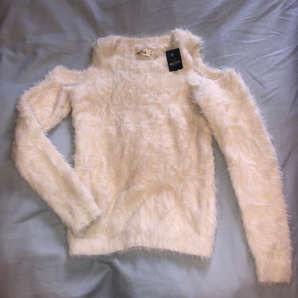 COPY - Fuzzy Cold Shoulder Long Sleeve Top